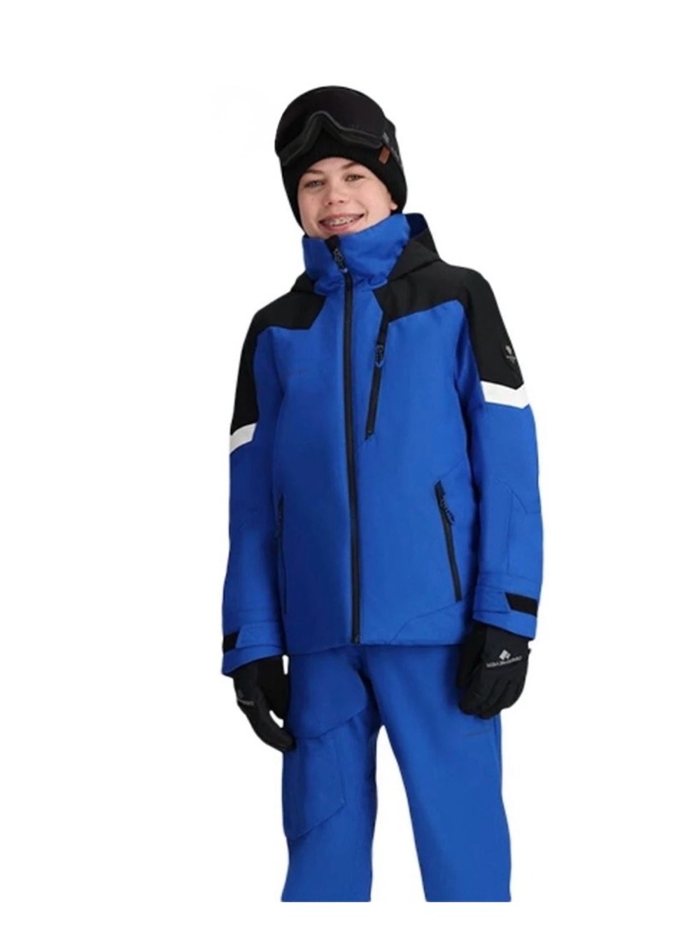 Obermeyer Blue and Black Kids Fleet Ski Jacket